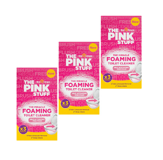 NUEVO The Pink Stuff | El milagroso polvo de baño espumoso | Polvo limpiador de inodoros | 9 x 100 gramos