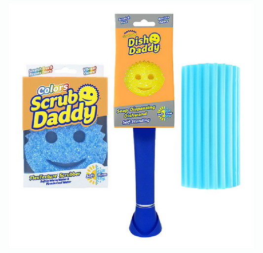 Juego de limpieza radiante | Scrub papá | Azul