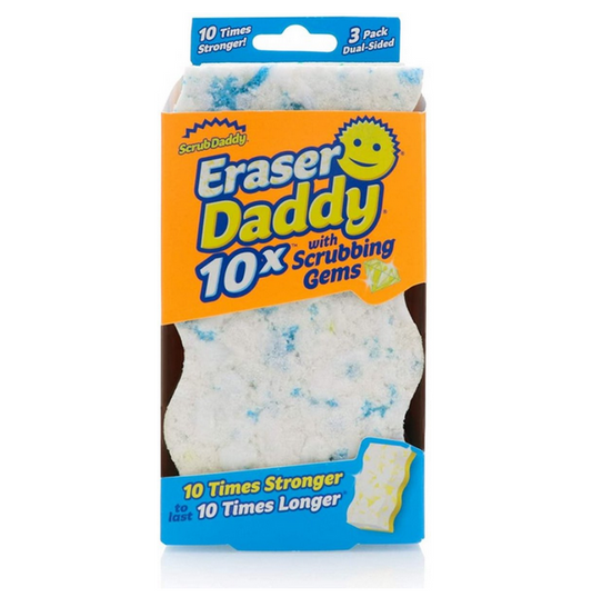 Scrub Daddy Miracle Sponge - Eraser Daddy - Quitamanchas - 10 veces más resistente - 2 colores